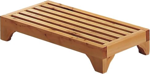 ALFI brand AB4409 24" Modern Wooden Stepping Stool Multi-Purpose Accessory, Natural Wood in Saudi Arabia
