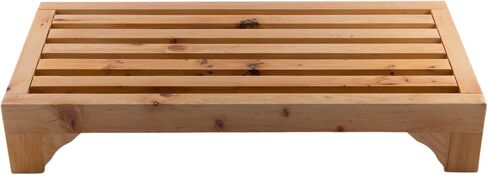 ALFI brand AB4409 24" Modern Wooden Stepping Stool Multi-Purpose Accessory, Natural Wood in Saudi Arabia