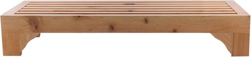 ALFI brand AB4409 24" Modern Wooden Stepping Stool Multi-Purpose Accessory, Natural Wood in Saudi Arabia