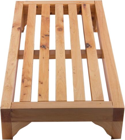 ALFI brand AB4409 24" Modern Wooden Stepping Stool Multi-Purpose Accessory, Natural Wood in Saudi Arabia