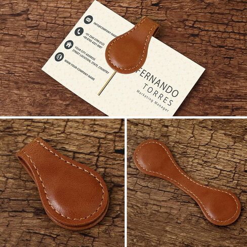2 Pcs Leather Magnet Bookmark Retro Book Page Holder Vintage Page Marker Clip Handmade Cute Reading Accessories for Women Bookworm Book Lovers Reader Gift in Kuwait