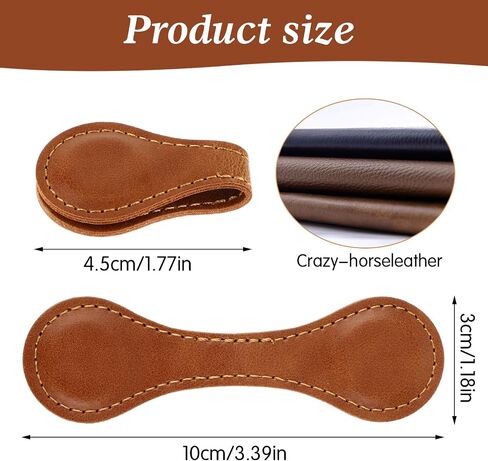 2 Pcs Leather Magnet Bookmark Retro Book Page Holder Vintage Page Marker Clip Handmade Cute Reading Accessories for Women Bookworm Book Lovers Reader Gift in Kuwait