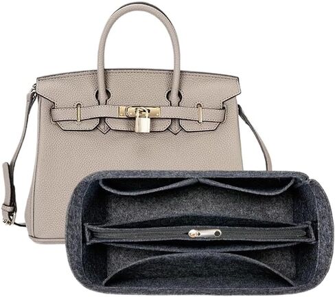 Purse Organizer Insert Suitable for Birkin 25/30/35/40 Organizer (Gray, BK 35) in Saudi Arabia