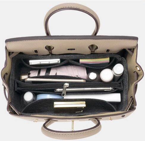 Purse Organizer Insert Suitable for Birkin 25/30/35/40 Organizer (Gray, BK 35) in Saudi Arabia