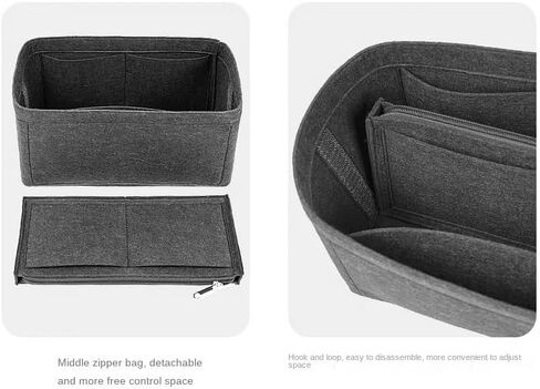 Purse Organizer Insert Suitable for Birkin 25/30/35/40 Organizer (Gray, BK 35) in Saudi Arabia