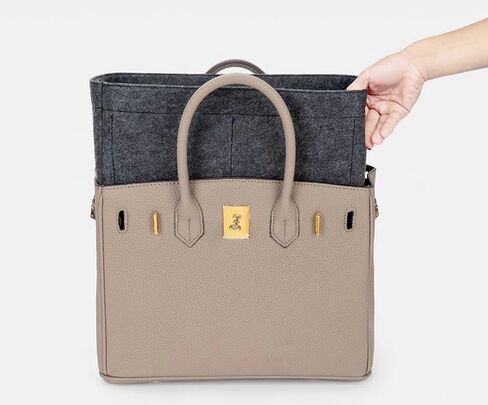 Purse Organizer Insert Suitable for Birkin 25/30/35/40 Organizer (Gray, BK 35) in Saudi Arabia