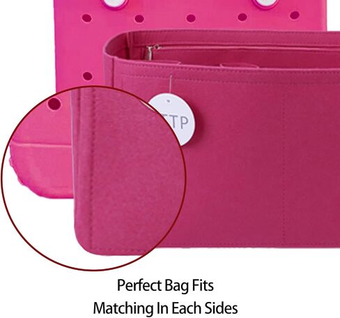 Rubber Beach Bag Organizer Compatible with Bogg Bag X Large Open Tote Bag,Divider Pouch for BOGG BAG Accessories Purse Organizer Insert (Rosy, Large) in Saudi Arabia