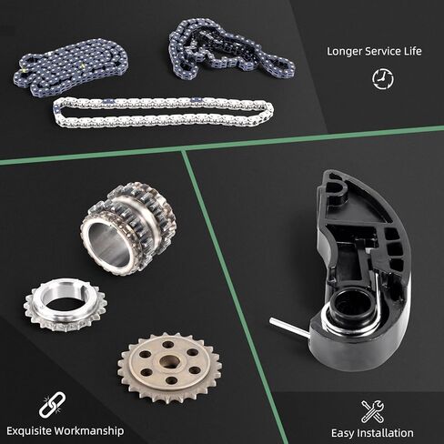 مجموعة سلسلة التوقيت مناسبة لاند روفر LR4، 5.0L، 2011-2013 | لسيارة رينج روفر/رينج روفر سبورت، 3.0L/5.0L، 2010-2015 # استبدال LR051013 LR051008 LR051011 LR051012 سلسلة التوقيت in Kuwait