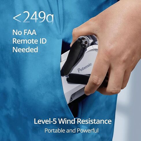 Potensic ATOM SE Drones with Camera for Adults 4K EIS, Under 249g, 4KM Long Transmission, Level 5 Wind Resistance, 31 Mins Flight, GPS Auto Return, Portable and Foldable Drone for Beginners in Saudi Arabia