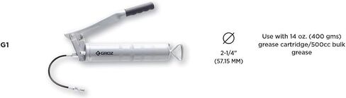 PROLUBE Standard Duty Lever Grease Gun | 6,000 PSI | 14-Ounce Capacity | 6-inch Steel Extension & Coupler (42502) in Saudi Arabia