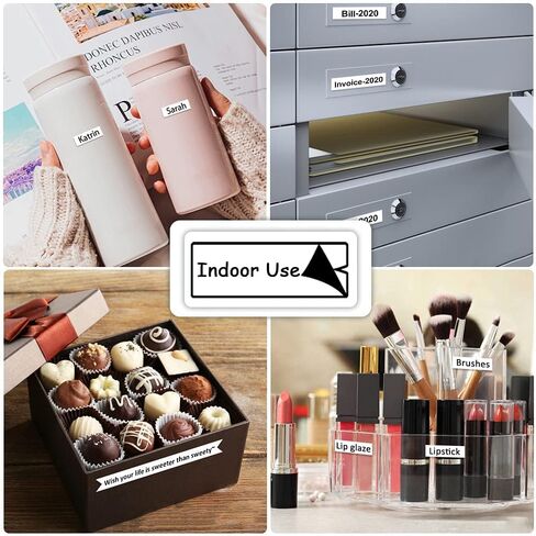 Hehua Compatible for Dymo LetraTag Refills 12mm x 4m 1/2" x 13', 10PK Letratag Refills Plastic Compatible for Dymo Label Maker Refills for Dymo LetraTag LT-100H LT-100T Plus LT-110T QX50 2000 XR in Kuwait