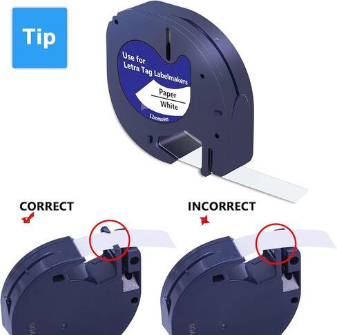 Hehua Compatible for Dymo LetraTag Refills 12mm x 4m 1/2" x 13', 10PK Letratag Refills Plastic Compatible for Dymo Label Maker Refills for Dymo LetraTag LT-100H LT-100T Plus LT-110T QX50 2000 XR in Kuwait