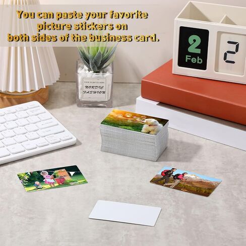 Ctosree 500 Pcs White Sublimation Metal Business Card Blanks 0.22 mm Aluminum Blanks Name Card 3.39 x 2.13 Inch Thick Aluminum Alloy Sublimation Cards for Office Business Blank DIY Printing Engrave in Saudi Arabia
