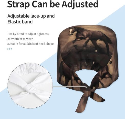 Colorful Tie Dye Working Cap Scrub Cap with Sweatband Adjustable Fashion Elastic Bandage Tie Back Hat Headwear for Women Men in Saudi Arabia