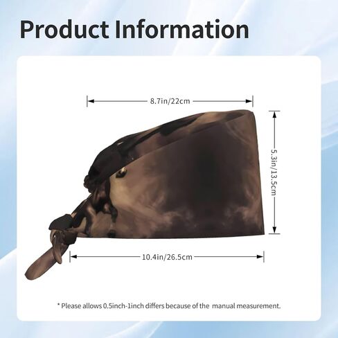 Colorful Tie Dye Working Cap Scrub Cap with Sweatband Adjustable Fashion Elastic Bandage Tie Back Hat Headwear for Women Men in Saudi Arabia