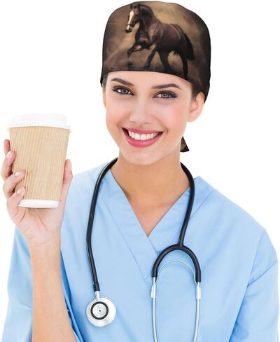 Colorful Tie Dye Working Cap Scrub Cap with Sweatband Adjustable Fashion Elastic Bandage Tie Back Hat Headwear for Women Men in Saudi Arabia