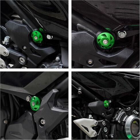 سدادات إطار الدراجة النارية أغطية أغطية الثقب المزخرفة متوافقة مع ملحقات الدراجة النارية Kawasaki Ninja 400 Z400 عملية الألومنيوم باستخدام الحاسب الآلي in Kuwait
