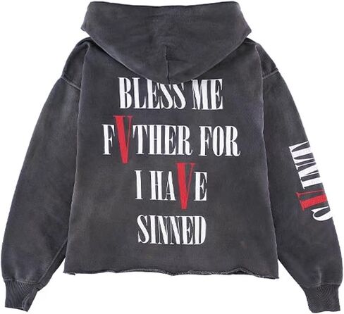 Chainsaw Man Unisex Hoodies Smoke V Letter Graphic Rapper Gothic Skull Angel Cotton Pullover Hooded Sweatshirt in Kuwait