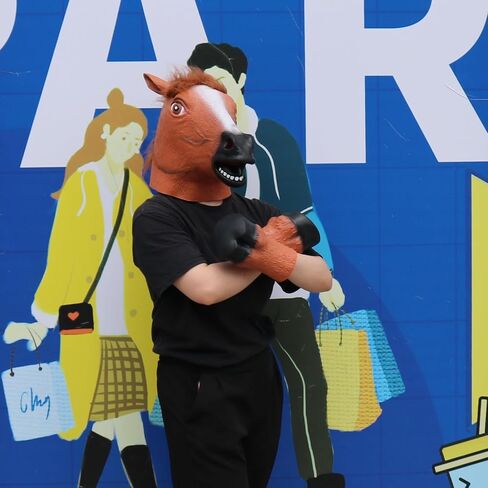 Voyiparty Halloween Latex Horse Head Mask Costume Animal Unicorn Mask for Adults in Saudi Arabia