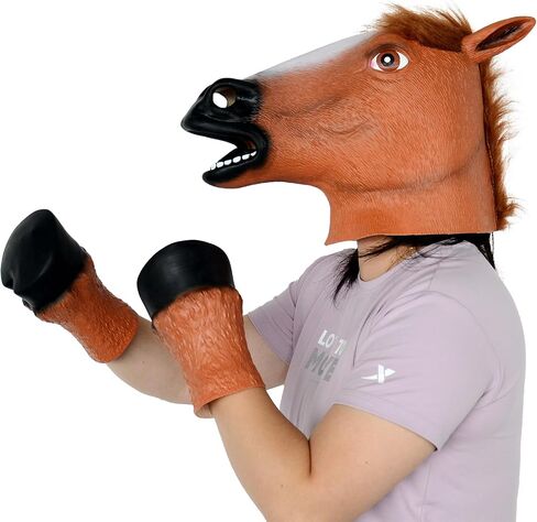 Voyiparty Halloween Latex Horse Head Mask Costume Animal Unicorn Mask for Adults in Saudi Arabia
