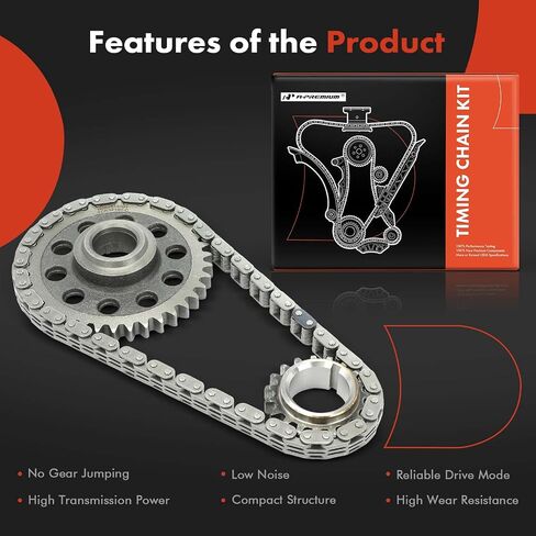 A-Premium 3PCS Engine Timing Chain Kit W/Sprocket Compatible with Ford, Mazda & Mercury - Taurus 1999-2007, Ranger 1999-2008, Windstar 1999-2000, B3000 1999-2008, Sable 1999-2005 - V6 3.0L in Saudi Arabia