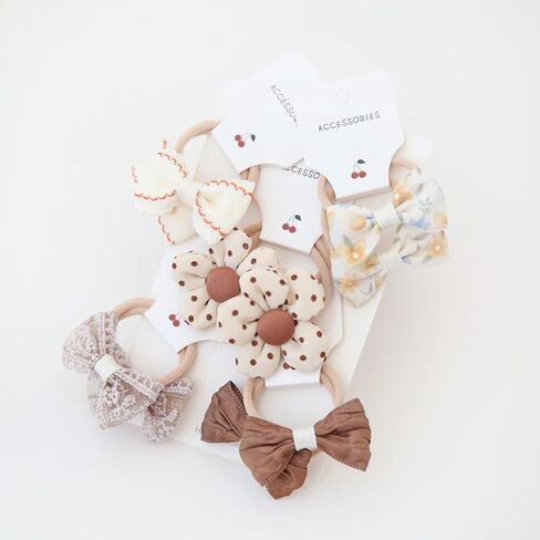 30 Pcs(15 pairs) Baby Girl Hair Ties With Bows 1.2 Inch Small Toddler Girls Ponytail Holders Pigtails Elastic Bands Hair Accessories For Kids in Saudi Arabia