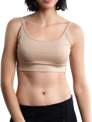 HALFTEE Spaghetti Strap Cami Layering Tee | Demi Cami Crop Tops for Women & Teens | XS-3X in Saudi Arabia