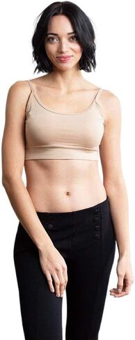 HALFTEE Spaghetti Strap Cami Layering Tee | Demi Cami Crop Tops for Women & Teens | XS-3X in Saudi Arabia