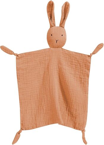 Organic Cotton Muslin Bunny Lovey Blanket Soft Breathable | 100% Organic Cotton, Security Blanket, Machine Washable, Breathable, in Kuwait