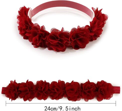 New Model Baby Girl Nylon Headbands Nylon Flower Elastic Hairbands 3pcs Hair Accessories Gift for Newborn Infant Toddlers (BF-Z38) in Kuwait