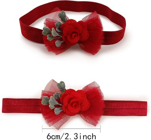 New Model Baby Girl Nylon Headbands Nylon Flower Elastic Hairbands 3pcs Hair Accessories Gift for Newborn Infant Toddlers (BF-Z38) in Kuwait