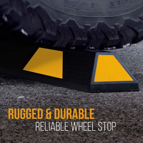 Pyle PCRSTP14 72 Inch Heavy Duty Rubber Car/Truck Vehicle Wheel Guide Stopper Stop Tire Block for Driveways, Parking Lot Spots, and Garages (2 Pack) in Saudi Arabia
