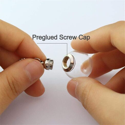 2 قطعة مدلاة زجاجية قابلة للملء، حامل رماد للشعر، جرة رماد صغيرة، مجوهرات جنائزية، قلادة قنينة الدم in Kuwait