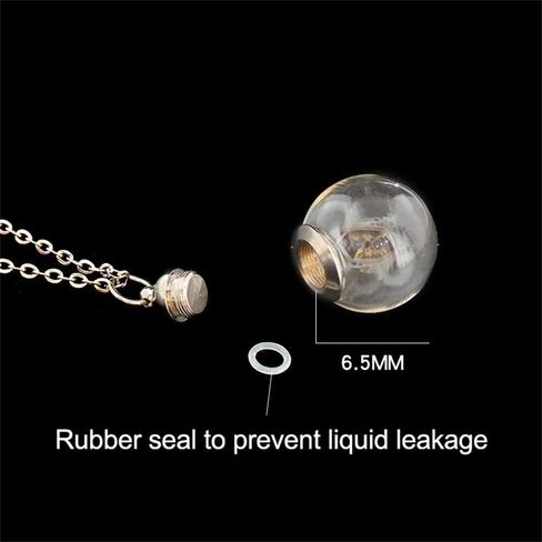 2 قطعة مدلاة زجاجية قابلة للملء، حامل رماد للشعر، جرة رماد صغيرة، مجوهرات جنائزية، قلادة قنينة الدم in Kuwait