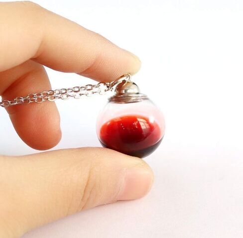 2 قطعة مدلاة زجاجية قابلة للملء، حامل رماد للشعر، جرة رماد صغيرة، مجوهرات جنائزية، قلادة قنينة الدم in Kuwait