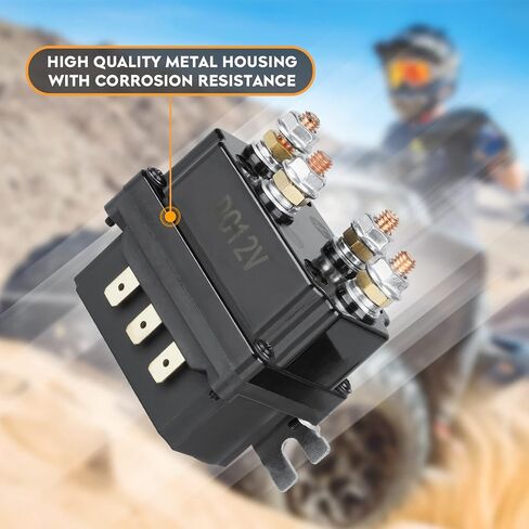 Youxmoto 12V 500A Winch Solenoid Contact Relay and Receiver + 2pcs مجموعة التحكم عن بعد، 4pcs الأسلاك المسبقة مع العروات، استبدال 8000lb-15000lb ATV UTV Truck Winch الملف اللولبي in Saudi Arabia