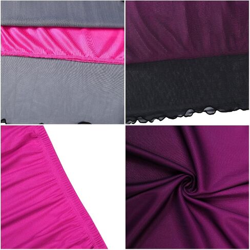 Avanova Women Solid Mesh Midi Length Skirt Elastic High Waisted Flowy Long Skirt in Saudi Arabia