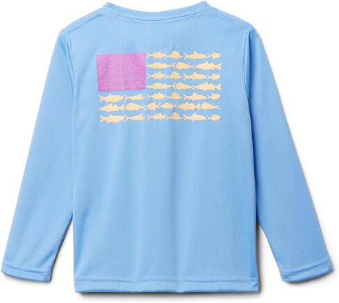 Columbia Toddler Boys Terminal Tackle PFG Fish Flag Long Sleeve, White Cap/PFG Fish Flag Update, 2T in Saudi Arabia