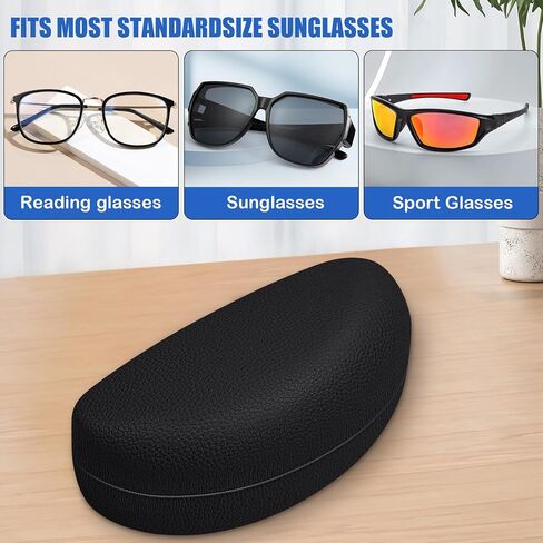 2 PCS A Pack, Leather Large Hard Shell Sunglasses Case, Protective Case For Most Sunglasses and Eyeglasses in Saudi Arabia