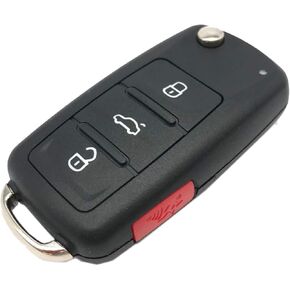 Flip Folding Car Key Fob Case Shell Fit for VW Volkswagen GTI Jetta Eos Golf Replacement Keyless Entry Remote Control Key Fob Cover Housing (1)