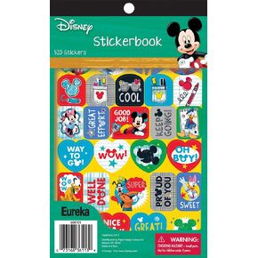 ملصقات Eureka Back to School Mickey Mouse للأطفال والمعلمين، 410 ملصقًا في كتاب ملصقات واحد، مقاس 5.8 بوصة × 9.5 بوصة