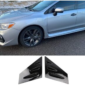 Front Side Window Louvers Compatible with Subaru WRX STI 2015-2021 Scoop Shades Cover Blinds Air Vent (Gloss Black)