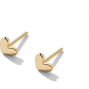 Tiny Heart Stud Earrings, Hypoallergenic Small Stud Earrings for Women, Little Mini Earrings Jewelry Gift Gold Silver
