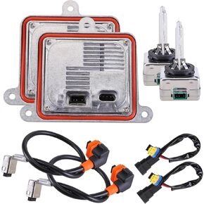 2PCS Xenon HID Headlight Ballast Control Unit with Igniter & D3S Bulb Compatible with 2012 2013 2014 2015 Model S 10R-034663 9285304244S Headlight Control Unit Module Computer Ballast