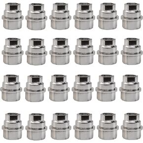 24 Pcs Silver Lug Nut Cover Cap for Chevrolet GMC 1500 2500 Full Size Truck Replace 15646250