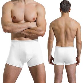 10 Pack Mens Disposable Underwear, Cotton Portable Boxers Briefs for Travel/Fitness/Emergency/Hospital Stays