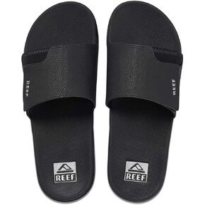 صندل فتاحة الزجاجات الرجالي من REEF Fanning Slide، يدعم القوس، نعل خارجي متين، صديق للماء