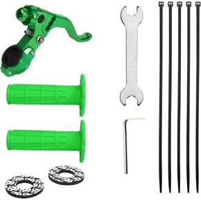 PRO CAKEN 7/8" 22mm Universal Motorcycle CNC Short Stunt Clutch Lever Clutch Handlebar with Grips Donuts for Most Motorcycles Dirt Bike-Orange
