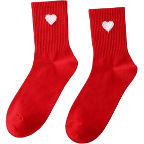 SHENHE Women's Embroidered Patterned Cute Crew Socks Breathable Soft Above Ankle Socks