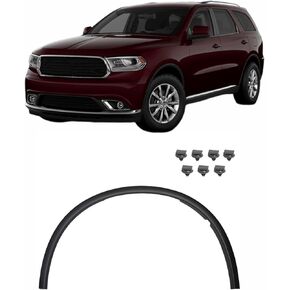 Black Plastic Front Passenger Right Side RH Hand Fender-Trim Molding Moulding Replacement for 2011-2019 Durango CH1290112 57010620AD